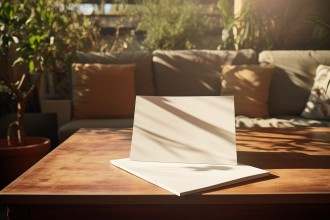 Dépliant en papier plié animé alliant innovation et élégance artistique