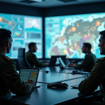 Centre de commandement de la RAF en crise avec officiers