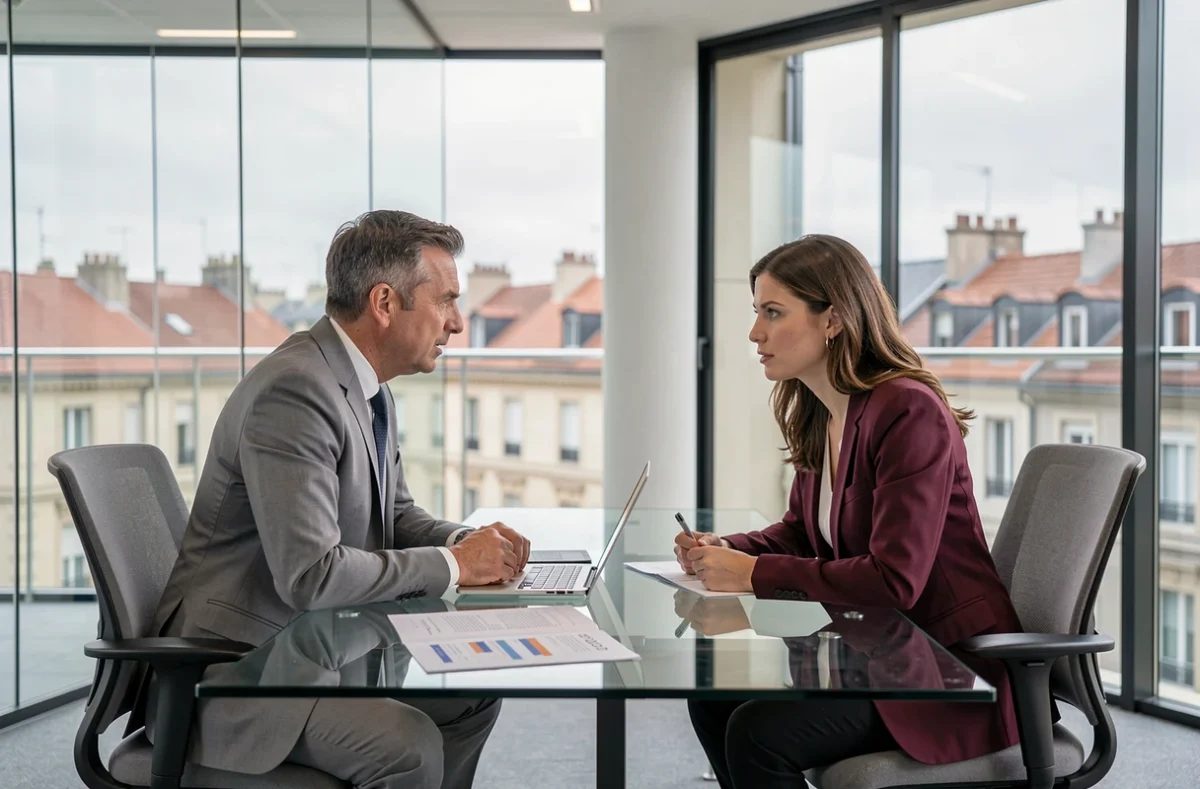 Réunion entre professionnels pour discuter des avantages du portage salarial à Lyon